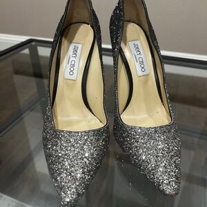 Jimmy Choo Romy 100 Degrade Glitter Pumps